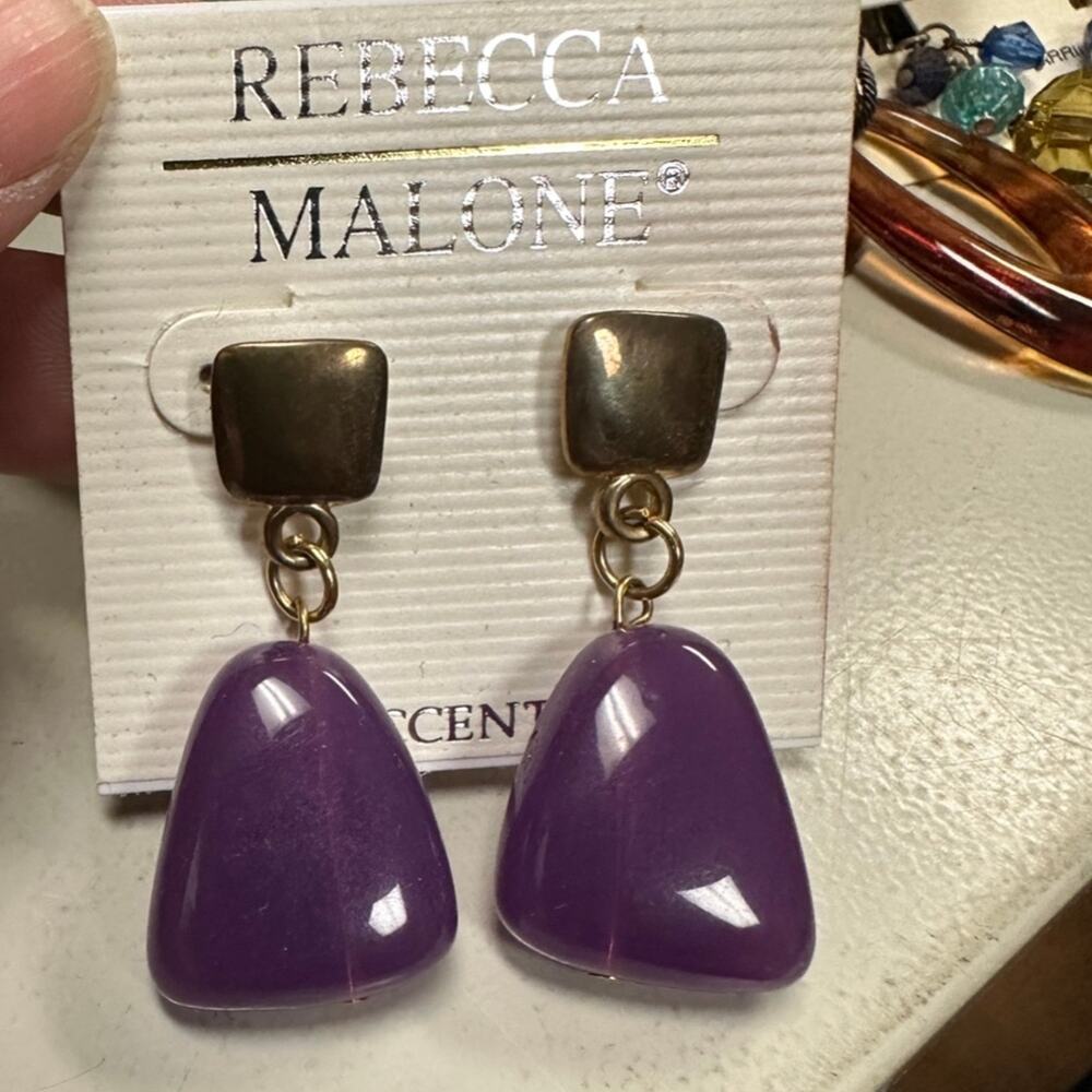 Earrings purple ‎ dangle